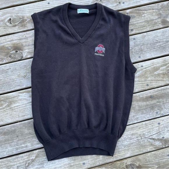 Vintage Pickering Ohio State Footbal Men’s Sweater Vest Size XL Textured - Picture 1 of 9